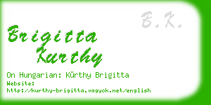 brigitta kurthy business card